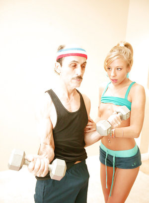 18 year old cutie Christine Paradise pulling denim shorts aside